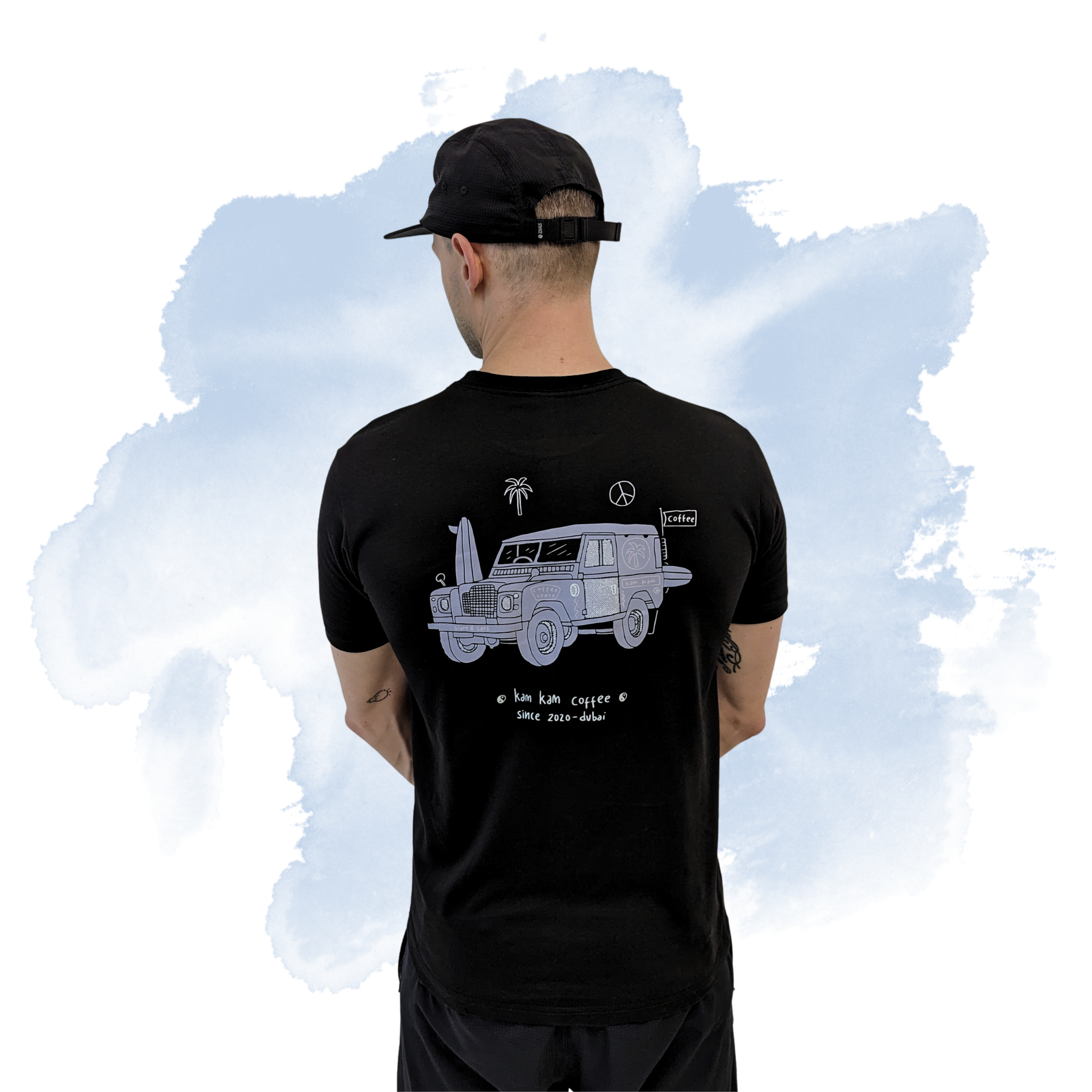 coffee jeep willys t-shirt - black
